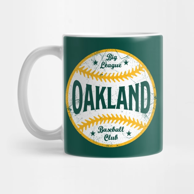 Oakland Retro Big League Baseball - Green by KFig21